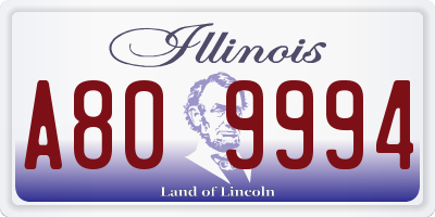 IL license plate A809994