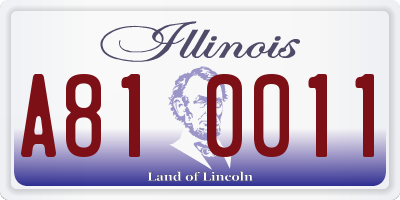 IL license plate A810011
