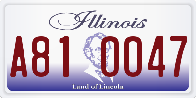 IL license plate A810047