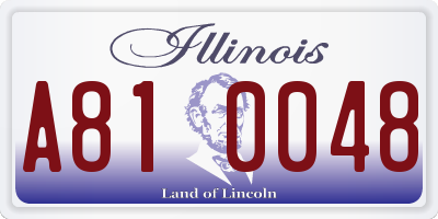 IL license plate A810048