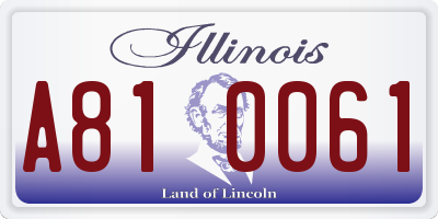 IL license plate A810061