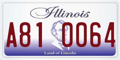 IL license plate A810064