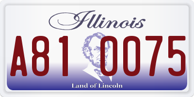 IL license plate A810075