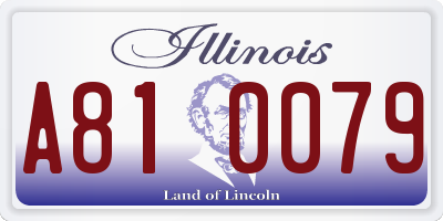 IL license plate A810079