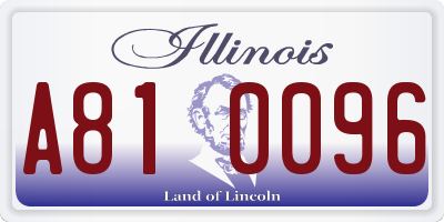IL license plate A810096