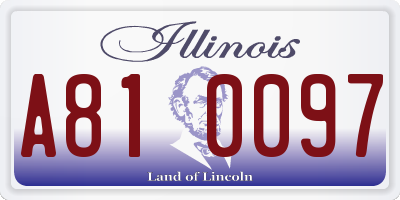 IL license plate A810097