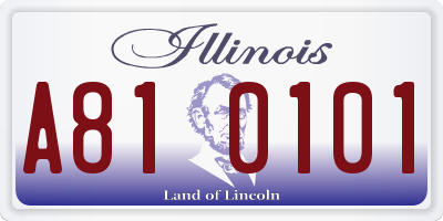 IL license plate A810101