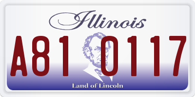 IL license plate A810117