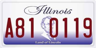 IL license plate A810119