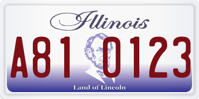 IL license plate A810123