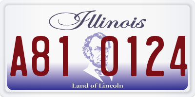 IL license plate A810124