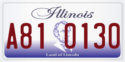 IL license plate A810130