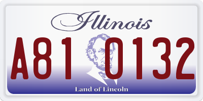 IL license plate A810132