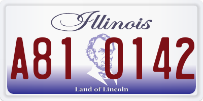 IL license plate A810142
