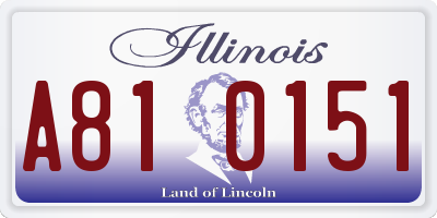 IL license plate A810151