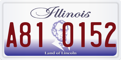 IL license plate A810152