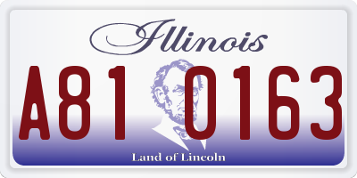 IL license plate A810163
