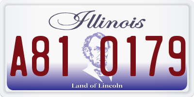 IL license plate A810179