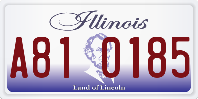 IL license plate A810185
