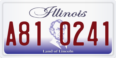 IL license plate A810241
