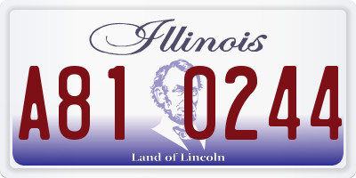 IL license plate A810244