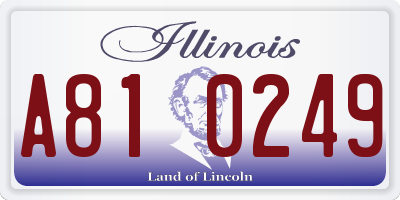 IL license plate A810249