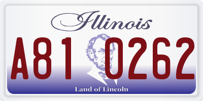 IL license plate A810262