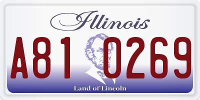 IL license plate A810269