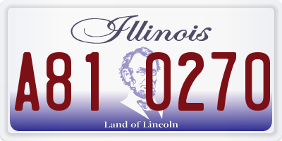 IL license plate A810270