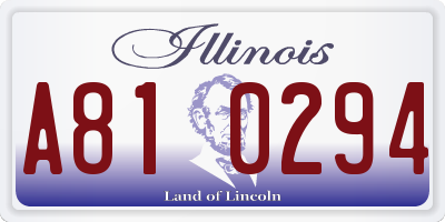 IL license plate A810294