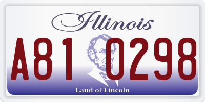 IL license plate A810298