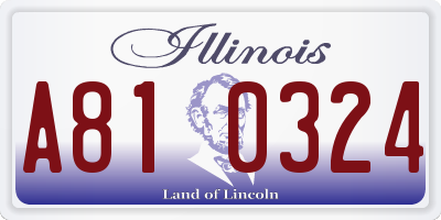 IL license plate A810324