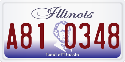 IL license plate A810348