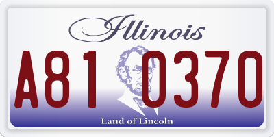 IL license plate A810370