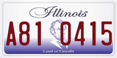IL license plate A810415