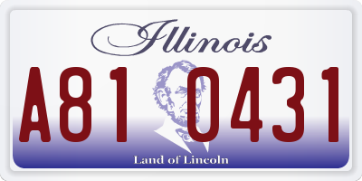 IL license plate A810431