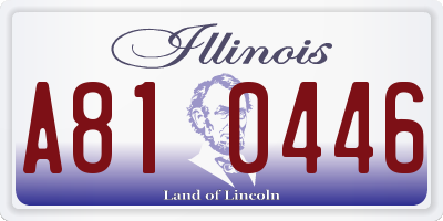 IL license plate A810446