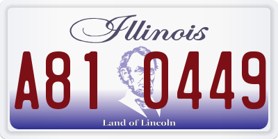 IL license plate A810449