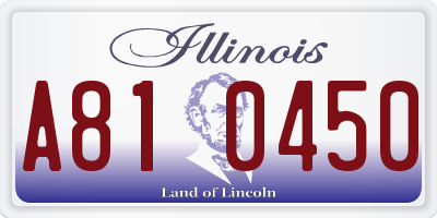 IL license plate A810450