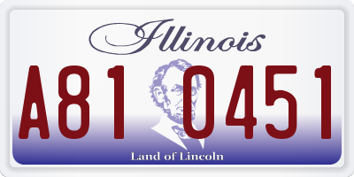 IL license plate A810451