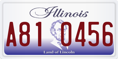 IL license plate A810456