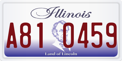 IL license plate A810459