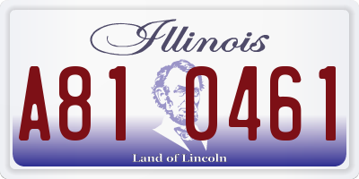 IL license plate A810461