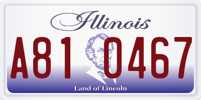 IL license plate A810467