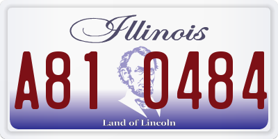 IL license plate A810484