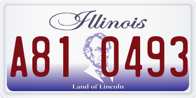 IL license plate A810493