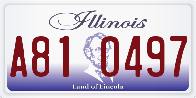 IL license plate A810497