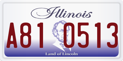 IL license plate A810513
