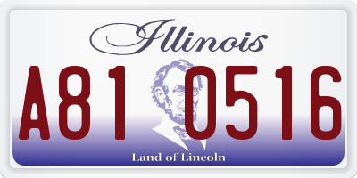 IL license plate A810516