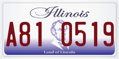IL license plate A810519